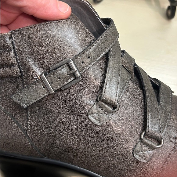 Alegria Metallic Gray Ankle Boots - Picture 11 of 15